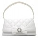 Evening Bag - Satin Quilted w/ Bow – White – BG-38228WT